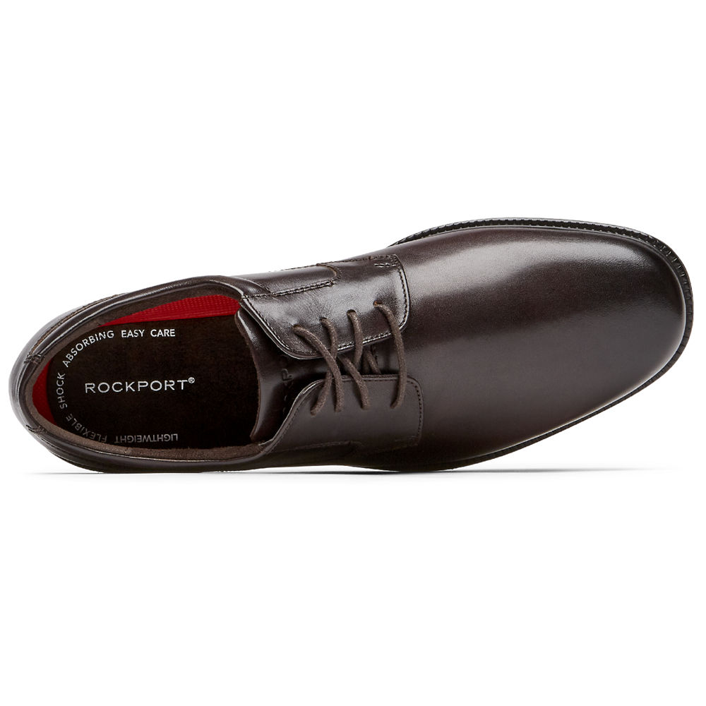 Oxfords Rockport Homem Marrom Escuro - Charles Road Plain Toe - 15679YVDC